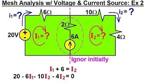 Electrical Engineering: Ch 3: Circuit Analysis (14 of 37) Mesh Analysis w/ Voltage & Current Sources