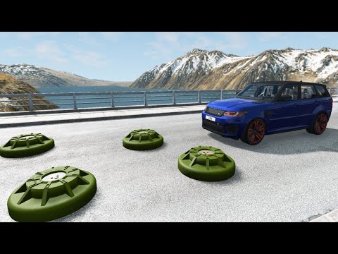 Range Rover Sport vs Contact Mine 😱 BeamNG.Drive
