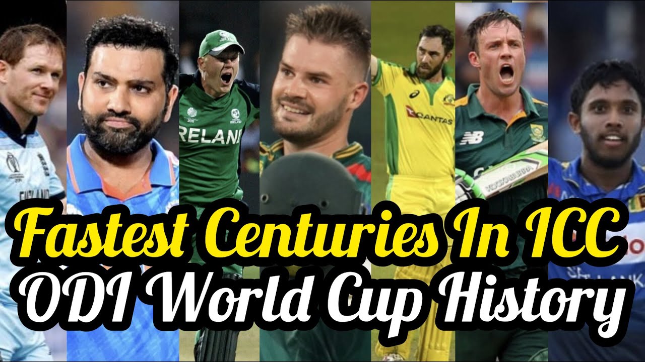 Top 10 Fastest Centuries In ICC ODI World Cup History | Fastest Hundred ...