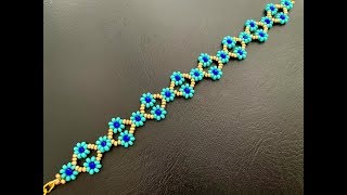 Daisy Diamond Bracelet || DIY Beaded Bracelet || How to make Beaded Bracelet