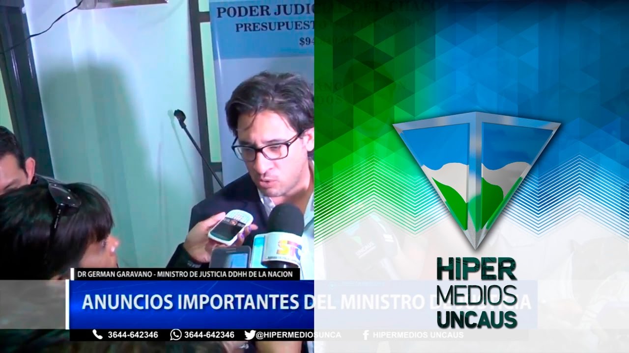  [ANUNCIOS IMPORTANTES DE MINISTRO DE JUSTICIA] - DR GERMAN GARAVANO