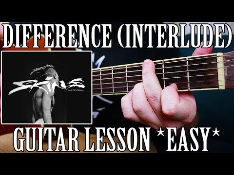how-to-play-"difference-(interlude)-by-xxxtentacion-on-guitar-*easiest-way*