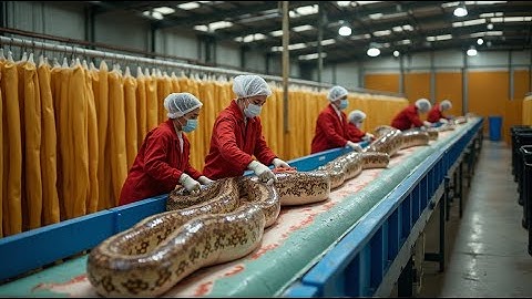 Inside an Exotic Leather Factory: From Raw Python Skin to Luxury Jacket (Full Process)