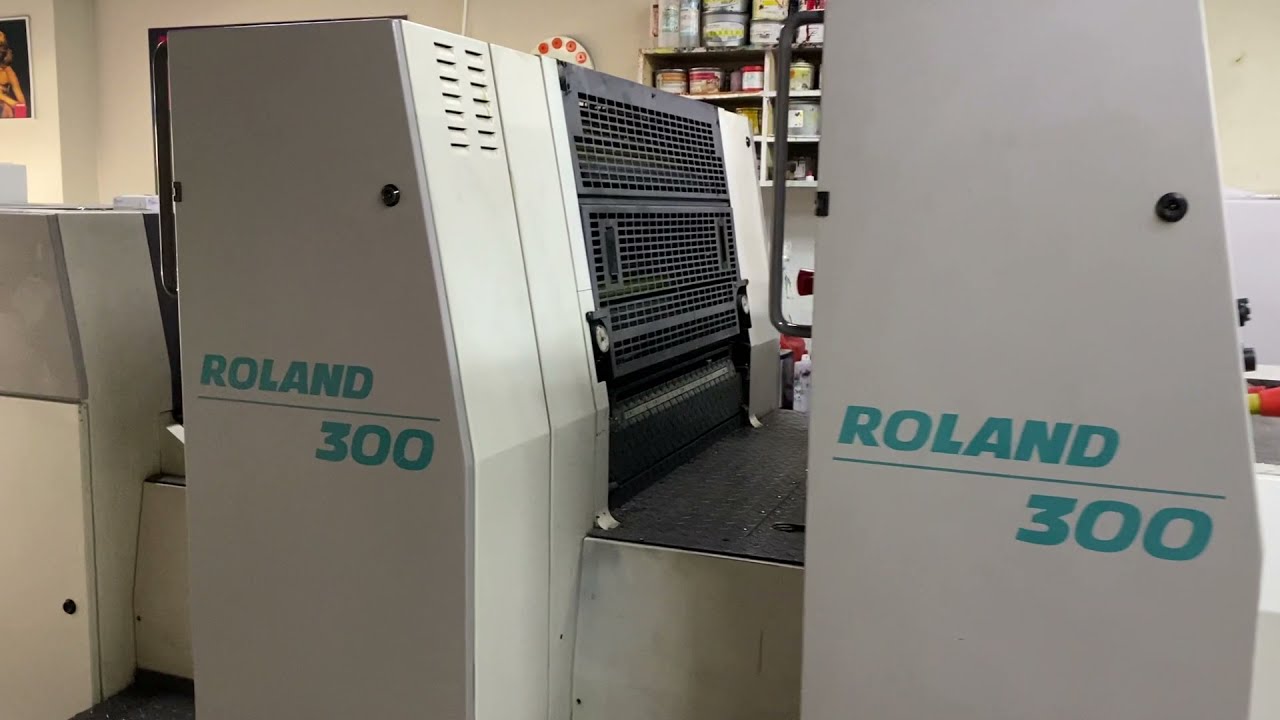 Demonstrate Inform Penelope INTERMAK GRAPHIC MACHINERY: MAN ROLAND R 302 HOB, YEAR 2002 STRAİGHT  MACHINE WITH CARDBOARD DEVICE - YouTube