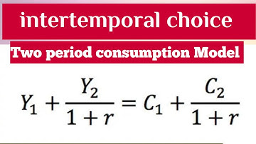 Intertemporal choice two period model. #intertemporalBudgetConstraint
