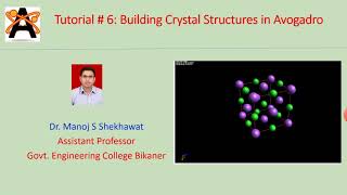 Tutorial # 6: Building Crystal Structures in Avogadro screenshot 5