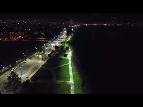 Ordu Sahil Yürüyüş Yolu Drone Gece