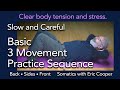 Slow careful basic 3 movement practice sequence back sides front clear tension and stress