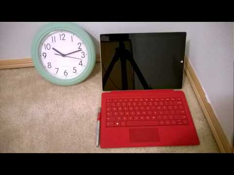 Surface Pro 3 Battery Life Test : Power Cover and Brightness time-lapse