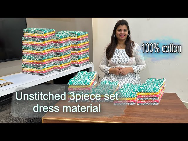 Buy 100% Pure Cotton Dress Material | Ladies Fashion Hub
