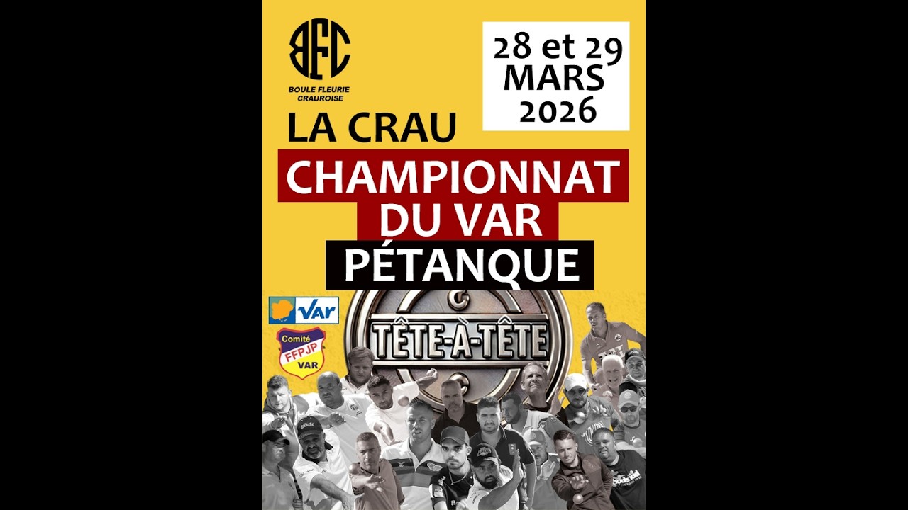 Miniature : Championnat du Var Tête à tête 2026 - Poule 11 - 2ème Partie - ROCHER VS VIAL