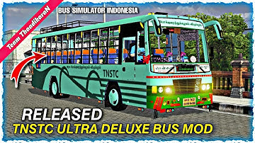 TNSTC ultra deluxe bus mod released 💥 for BUSSID || New bus mod review