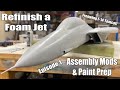 Refinish a foam jet ep 1  freewing f14 tomcat assembly mods  paint prep