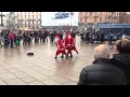 Christmas dancing on piazza del Duomo in Milan