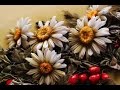 Цветок РОМАШКИ канзаши из лент / DIY Ribbon Flower KANZASHI