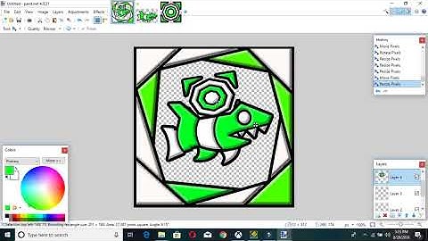 How to create a Geometry Dash Profile Picture in paint.net.And How to Save it