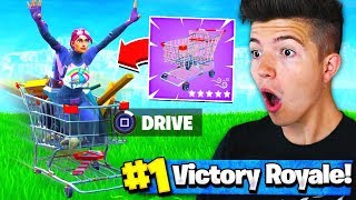 Using SHOPPING CARTS to WIN Fortnite Battle Royale!? (Fortnite Vehicles Update)