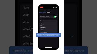 iOS Safer Wi-Fi Connection with WPA3 #shorts