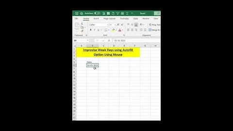 Shorts 5   Weekday Using Auto Fill Options