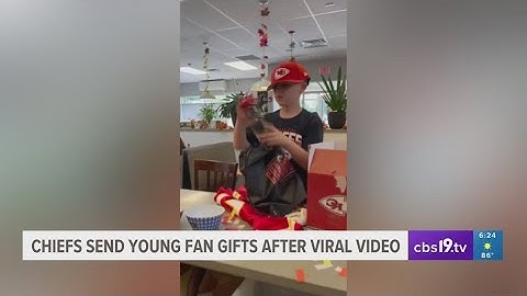Chiefs send young fan gifts after video goes viral