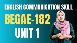 IGNOU|മലയാളം ENGLISH COMMUNICATION SKILL | BEGAE-182 | UNIT-1