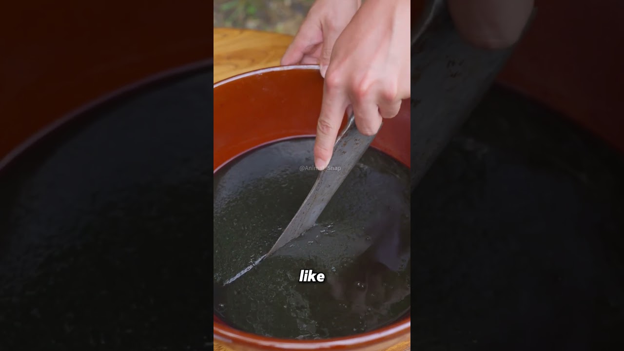 Grass Jelly Made the Ancient Way