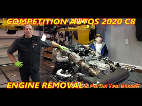 2020 C8 Corvette Engine Removal Part 1 - YouTube
