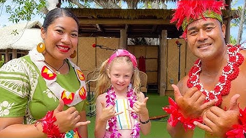 Nastya and Dad take a family trip to Hawaii