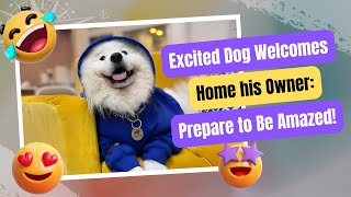 🐶🐾 Dog can't contain his excitement when owner comes home! 😄 You'll be amazed too! 🤩🥰🤣