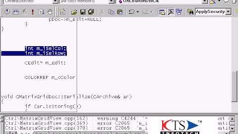 VC++ GUI Tutorials using MFC, Windows Programming, MFC Windows - Matrix Grid Part 3