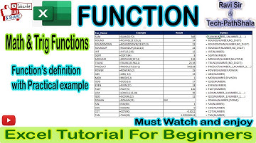 Math & Trig Function in excel #excel #exceltutorialinhindi #exceltutorialforbeginners #exceltutorial
