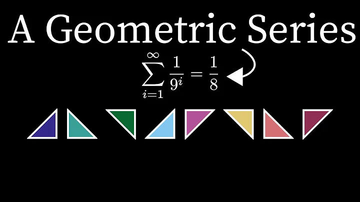 Geometric Series: sum of powers of 1/9 (visual proof)