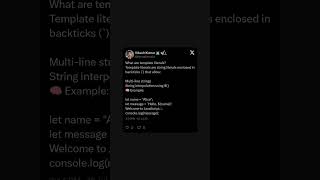 template literals in javascript explained in 60 seconds 🧠 | js string tricks #javascript #becodewala