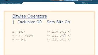 Beginners C Programming - Bitwise Operators