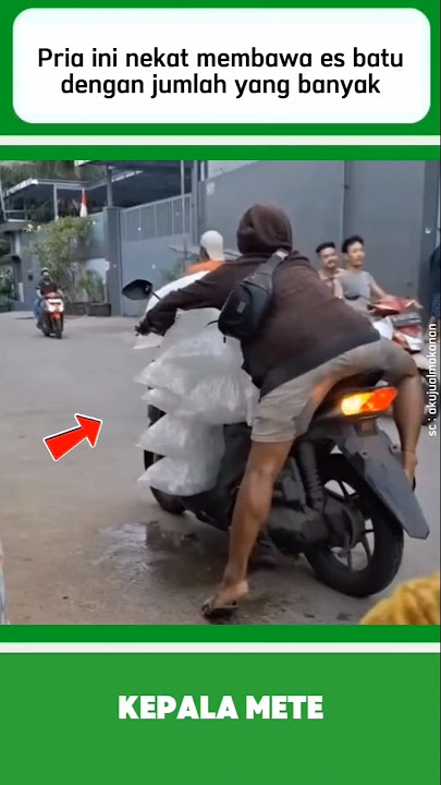 MEMBAWA ES BATU BANYAK PAKAI MOTOR #shorts