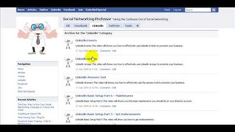 Social Networking Professor - Facebook, Linkedin, Twitter, etc - Video Training