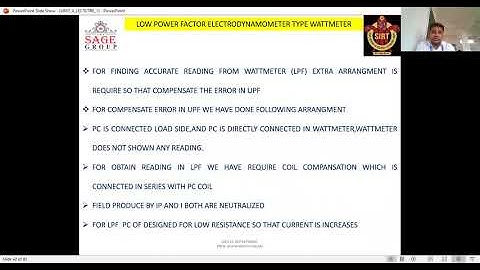 low power factor electro dynamo type wattmeter