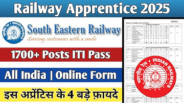 Railway की 1700+ पोस्ट पर नई अप्रेंटिस 2025, RRC SER ITI Apprentice Form 2025, SER Apprentice 2025