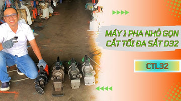 Máy cắt thủy lực D32 Nhật Bản, Hàn Quốc cũ - Cắt tối đa sắt phi 32, Giá Ngon cho công trình dân dụng