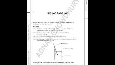 May 2019 IAL Edexcel Chemistry Unit 3