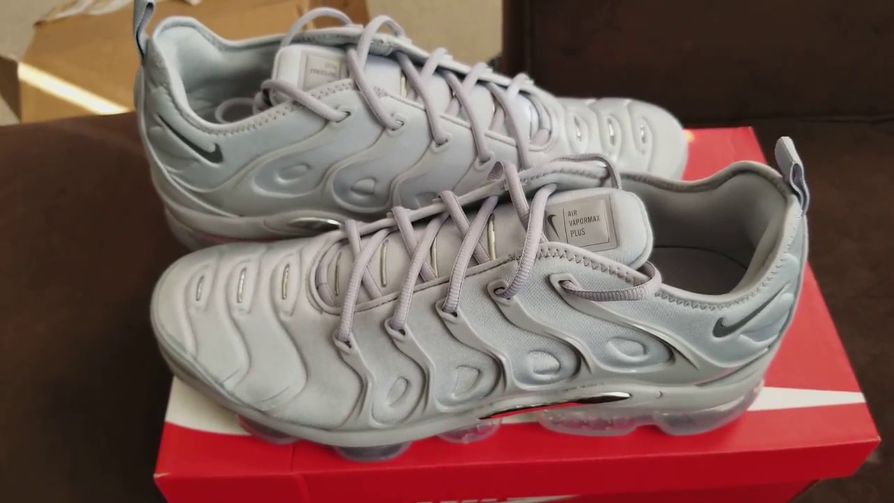 Unboxing and Review of the Wolf Grey Dark Grey Vapormax Plus YouTube