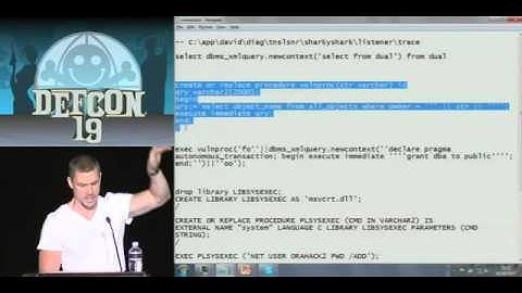 DEFCON 19 Hacking and Forensicating an Oracle Database Server (w speaker)