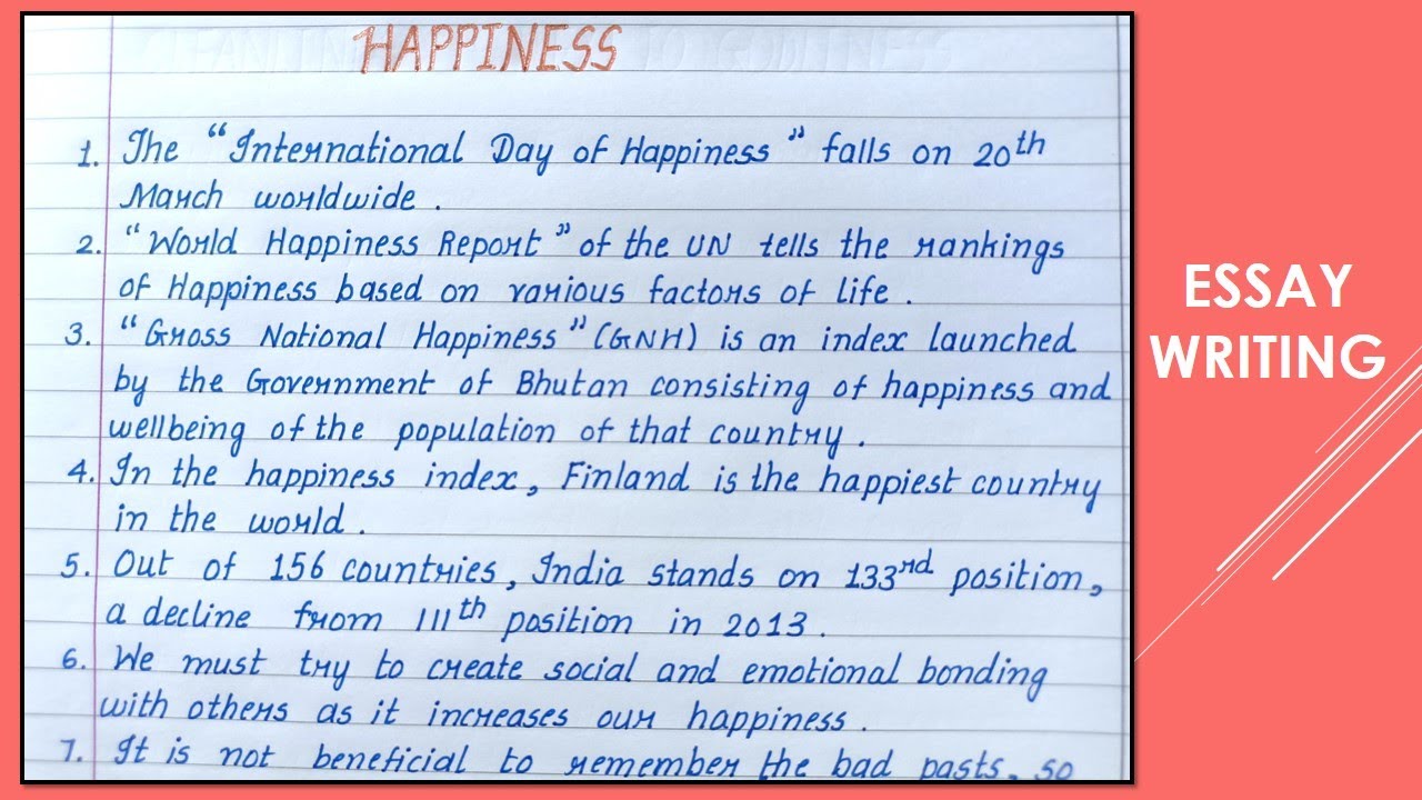 sample definition essay on happiness