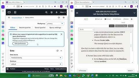 Lab Querying Data by Using Athena