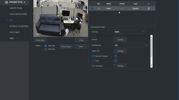 New WebUI IVS Setup Tripwire