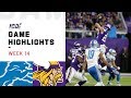 Lions vs. Vikings Week 14 Highlights | NFL 2019