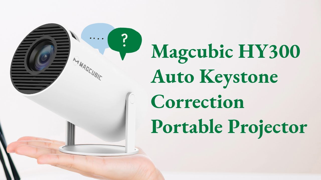 Mini Projector, Magcubic HY300 Auto Keystone Correction Portable Projector.