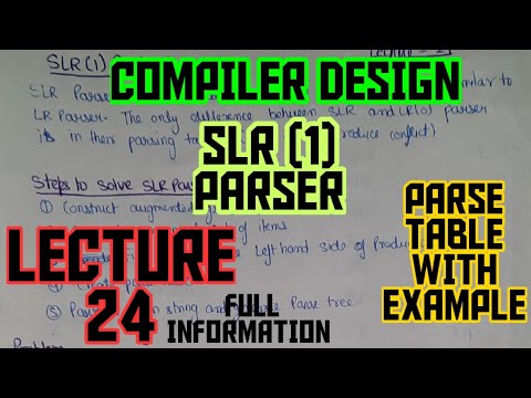 SLR PARSER|SLR(1) PARSER WITH PARSE TABLE EXAMPLE|slr parser easy trick ...