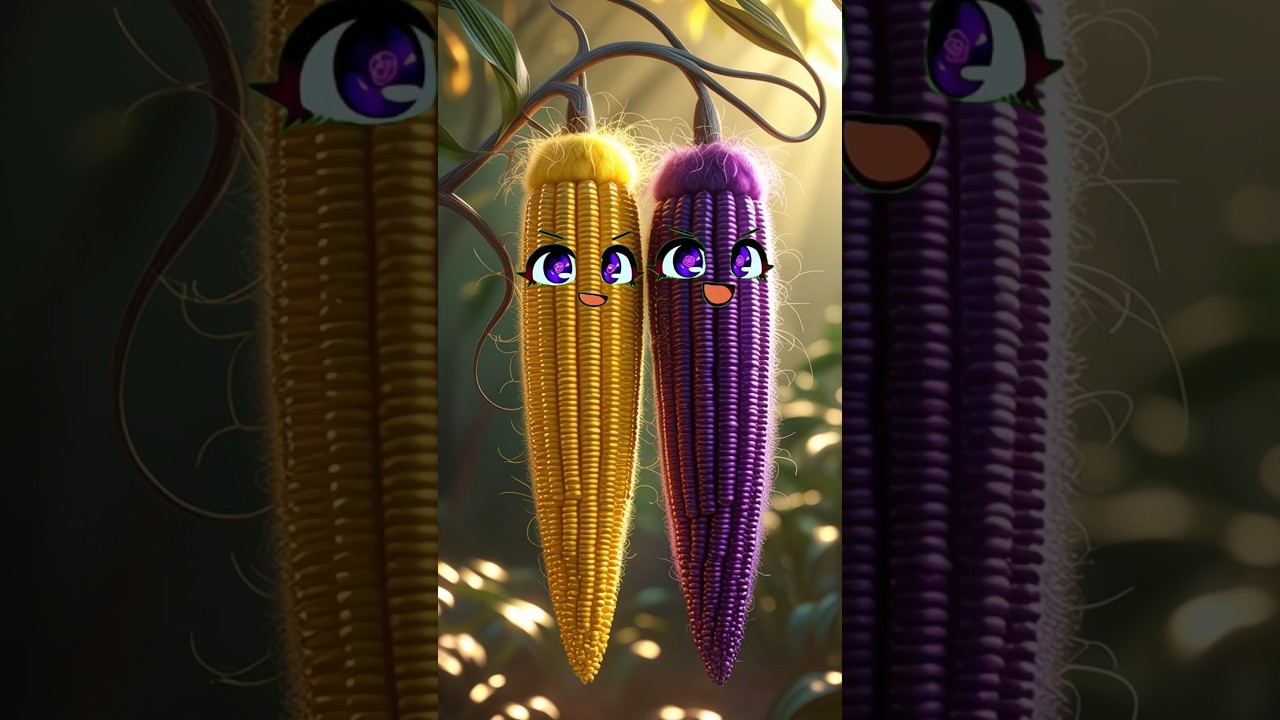 Cute Colour Corn | Happy Juice Cartoon 