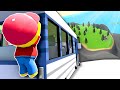 We Went Sledding Down the Mountain in a BUS! - Wobbly Life Multiplayer Gameplay